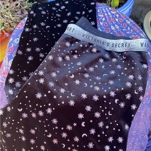 💫 Sparkly Iridescent Stars Victoria’s Secret Boxer Pants / Pajama Bottoms 💫